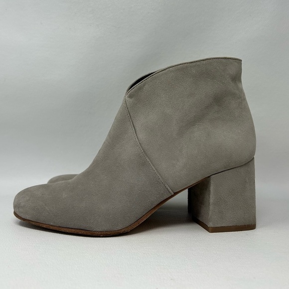 Via Spiga Womens Suede Zip Up Ankle Boots Gray Size 7 Medium - Picture 1 of 12